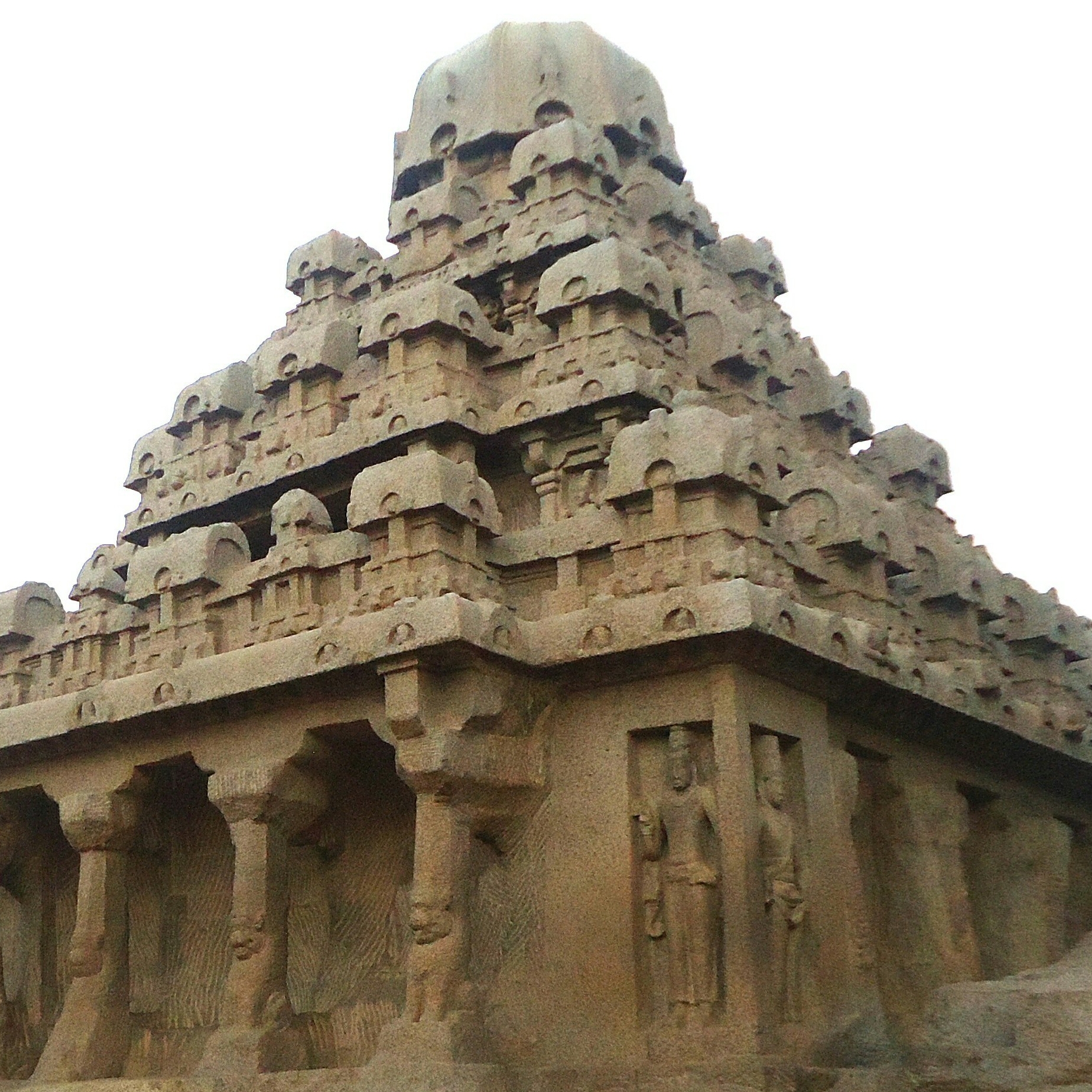 Mahabalipuram - A picture of one of the seven pagodas